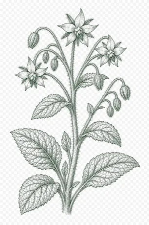 Borage illustration