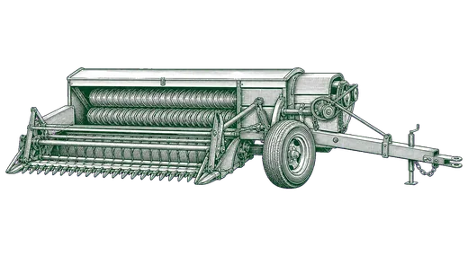 Vintage engraving of a mower conditioner